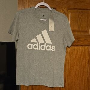 Adidas Women's Heather Gray Tee with Logo